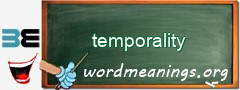 WordMeaning blackboard for temporality